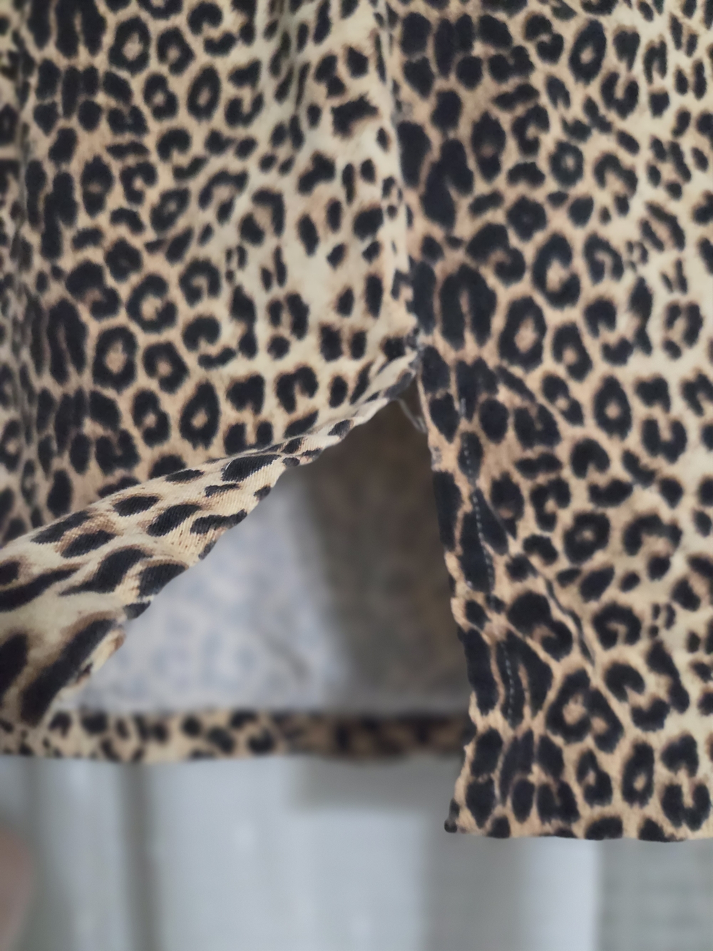 VTG Allison Taylor Stretch Leopard Print A-Line Women’s Skirt - Picture 3 of 6